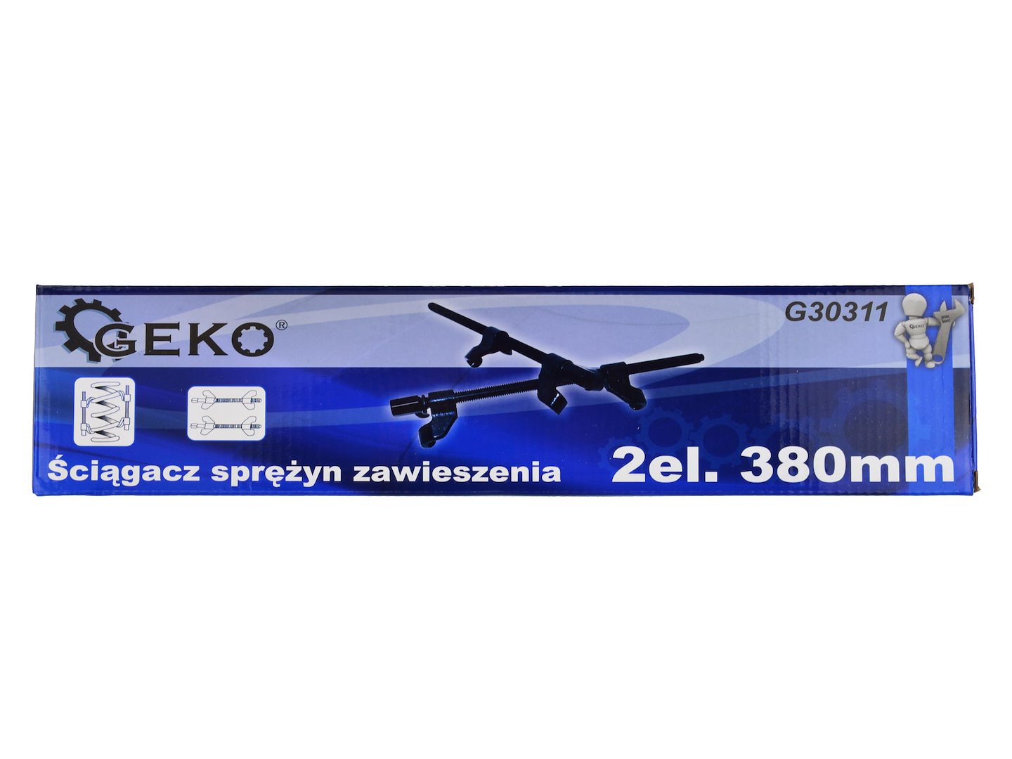 Stahovač pružin zavěšení 380 mm Geko – použití v praxi
