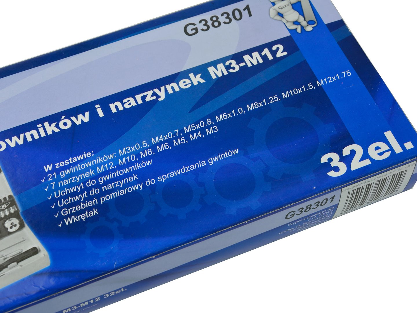 Sada závitníků a závitořezů Geko G38301 – kovový kufřík