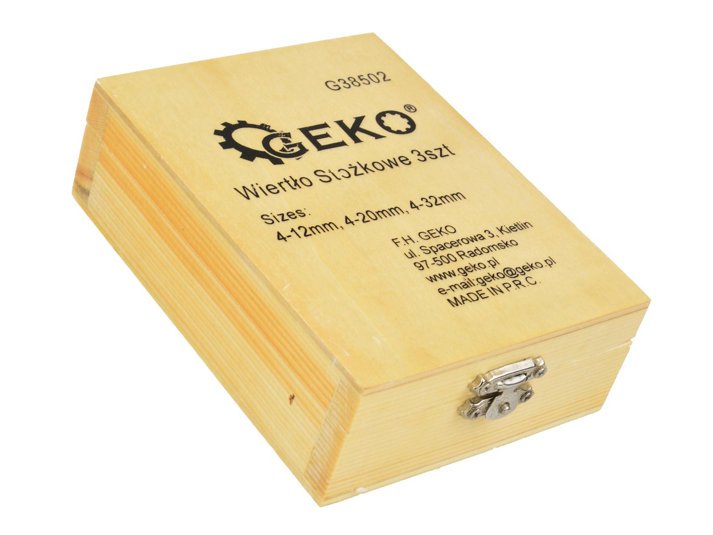 Sada kuželových vrtáků HSS TiN 3 ks (4-12, 4-20, 4-32 mm) – Geko 4
