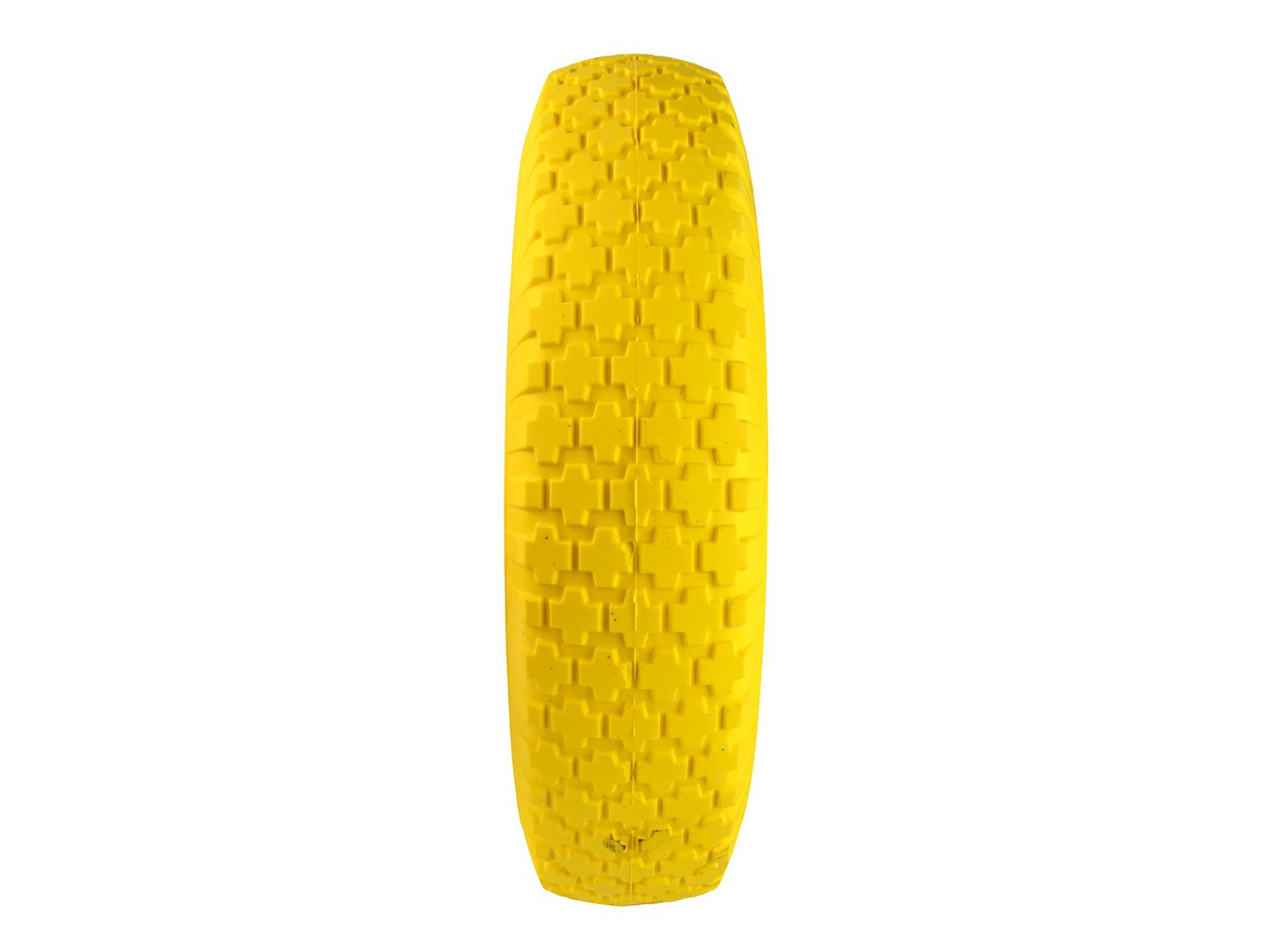 Kolo pro kolečko 4.00-8 plné Flower žluté – pohled z boku
