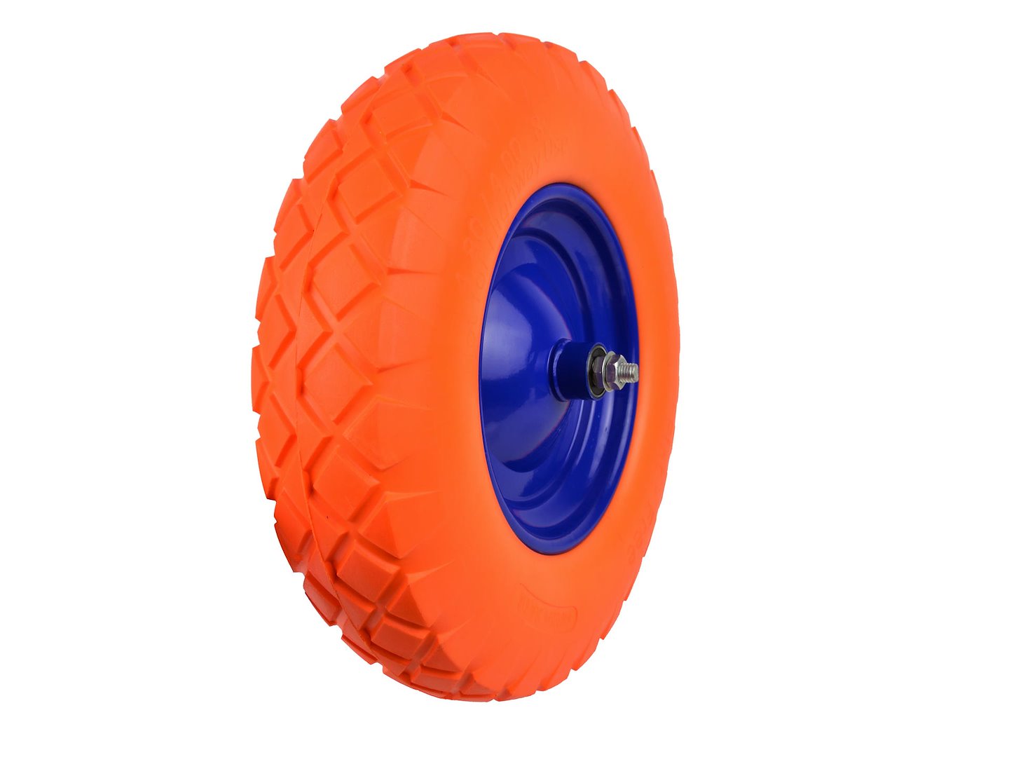 Kolo pro kolečko 4.00-8 plné PU oranžové – celkový pohled