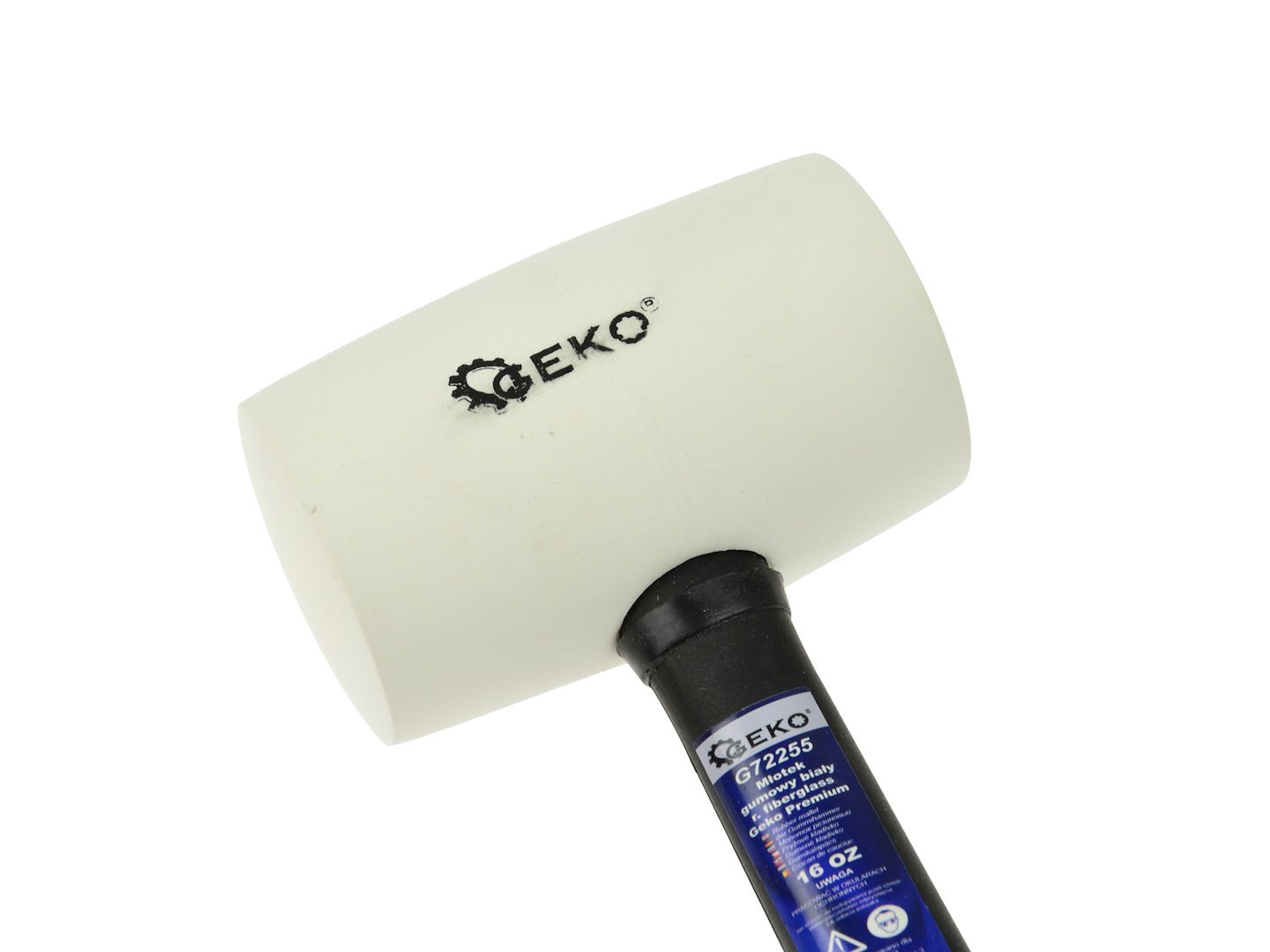 Gumové kladivo Geko Premium – detail gumové hlavy