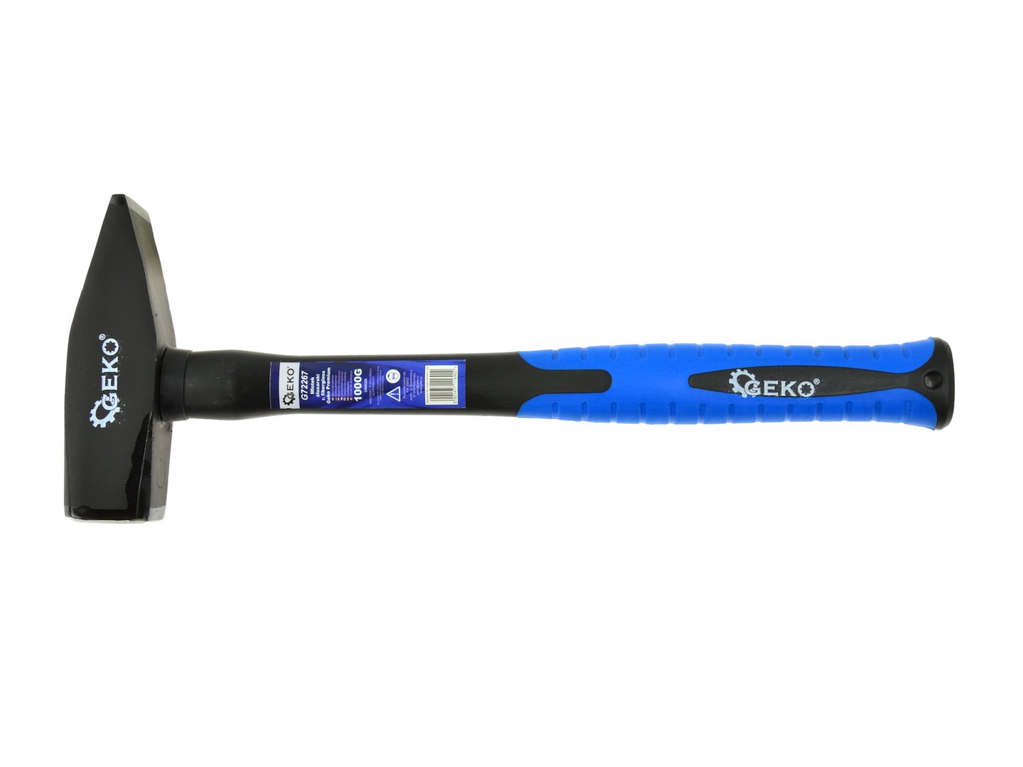 Kovářské kladivo 1000g Fiberglass TPR Geko Premium — celkový pohled