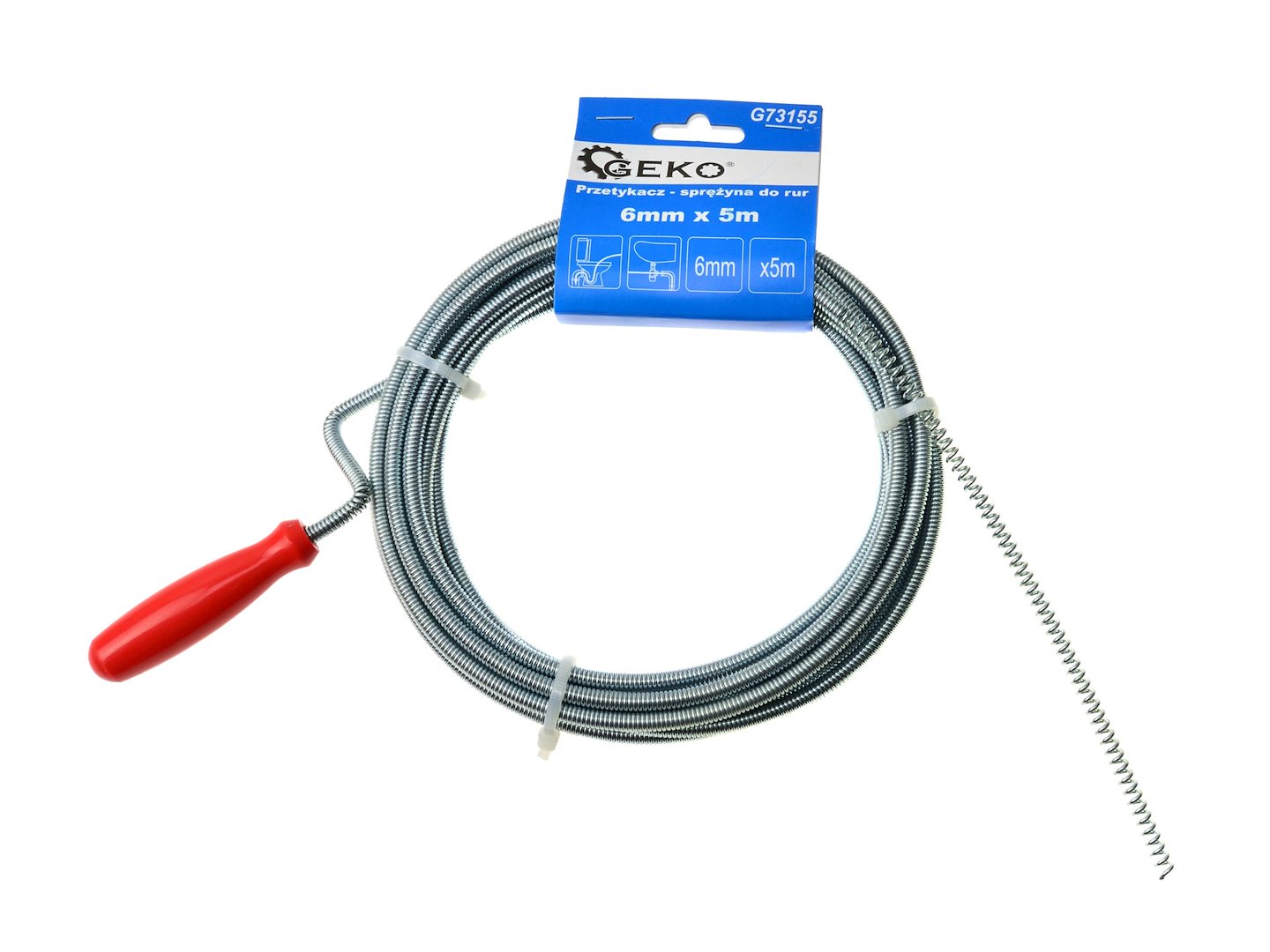 Protahovač pružina pro trubky 6 mm x 5 m Geko – celkový pohled na produkt