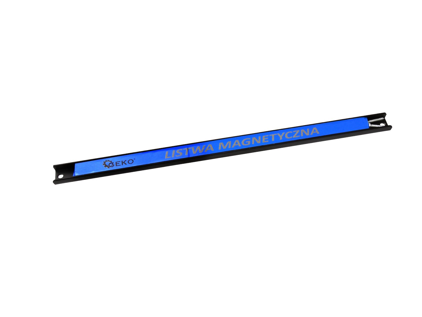 Magnetická lišta Geko 50 cm – detail montáže a použití v dílně