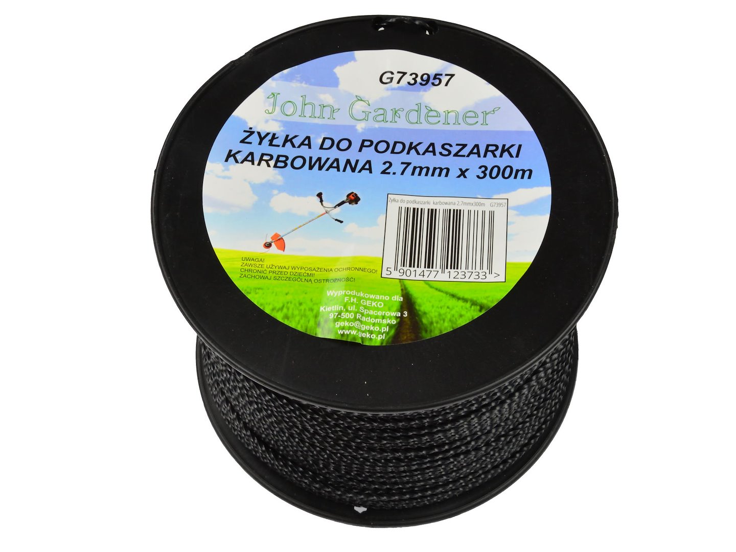 Vlasec pro vyžínačku zúžený 2,7 mm x 300 m Geko – celkový pohled na balení