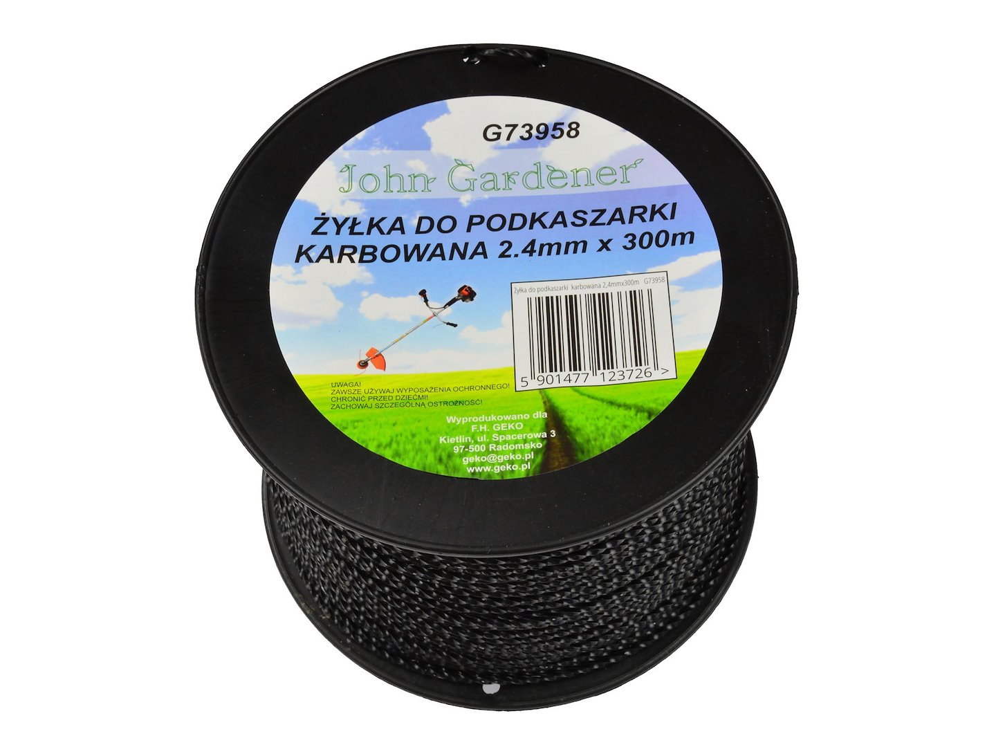 Vlákno pro vyžínač vroubkované 2,4 mm x 300 m Geko – cívka s vláknem