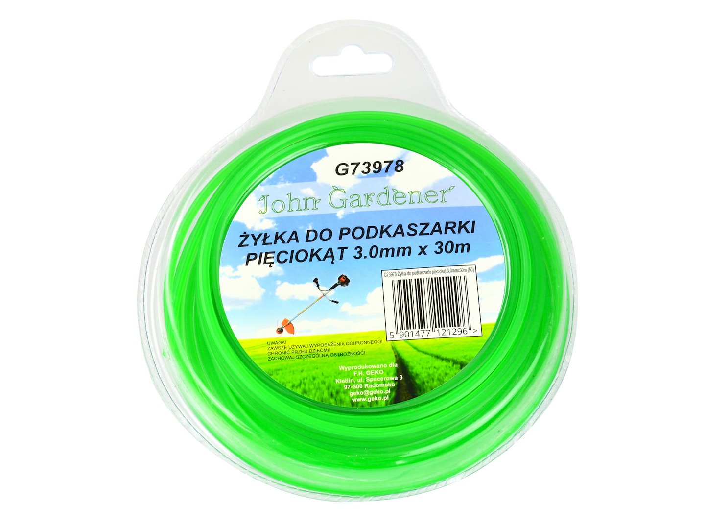 Vlasec pro vyžínačku pětiúhelník 3,0 mm × 30 m Geko – balení 30 metrů