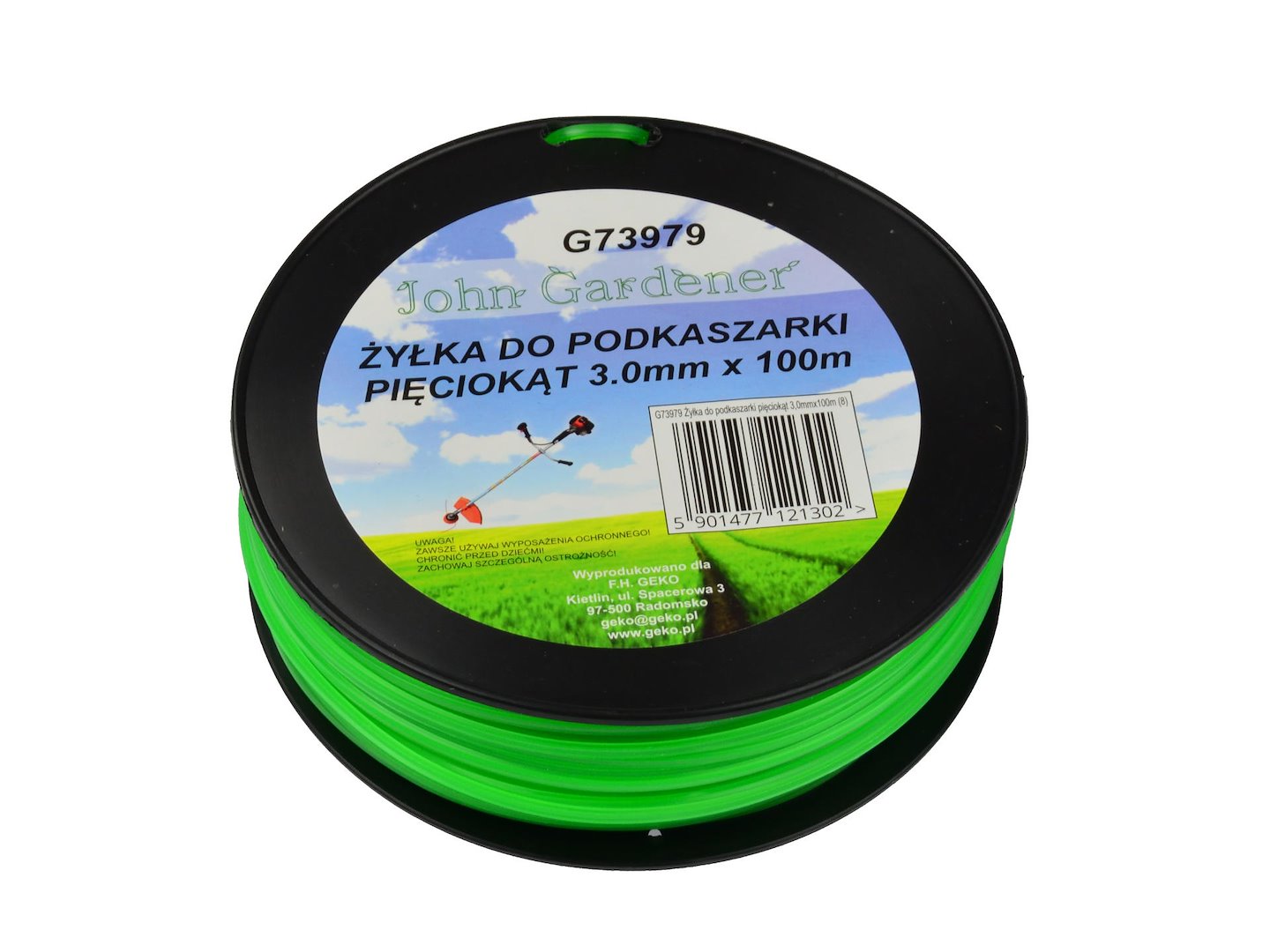Vlasec pro vyžínač Geko pětiúhelník 3,0 mm × 100 m – cívka s vlascem