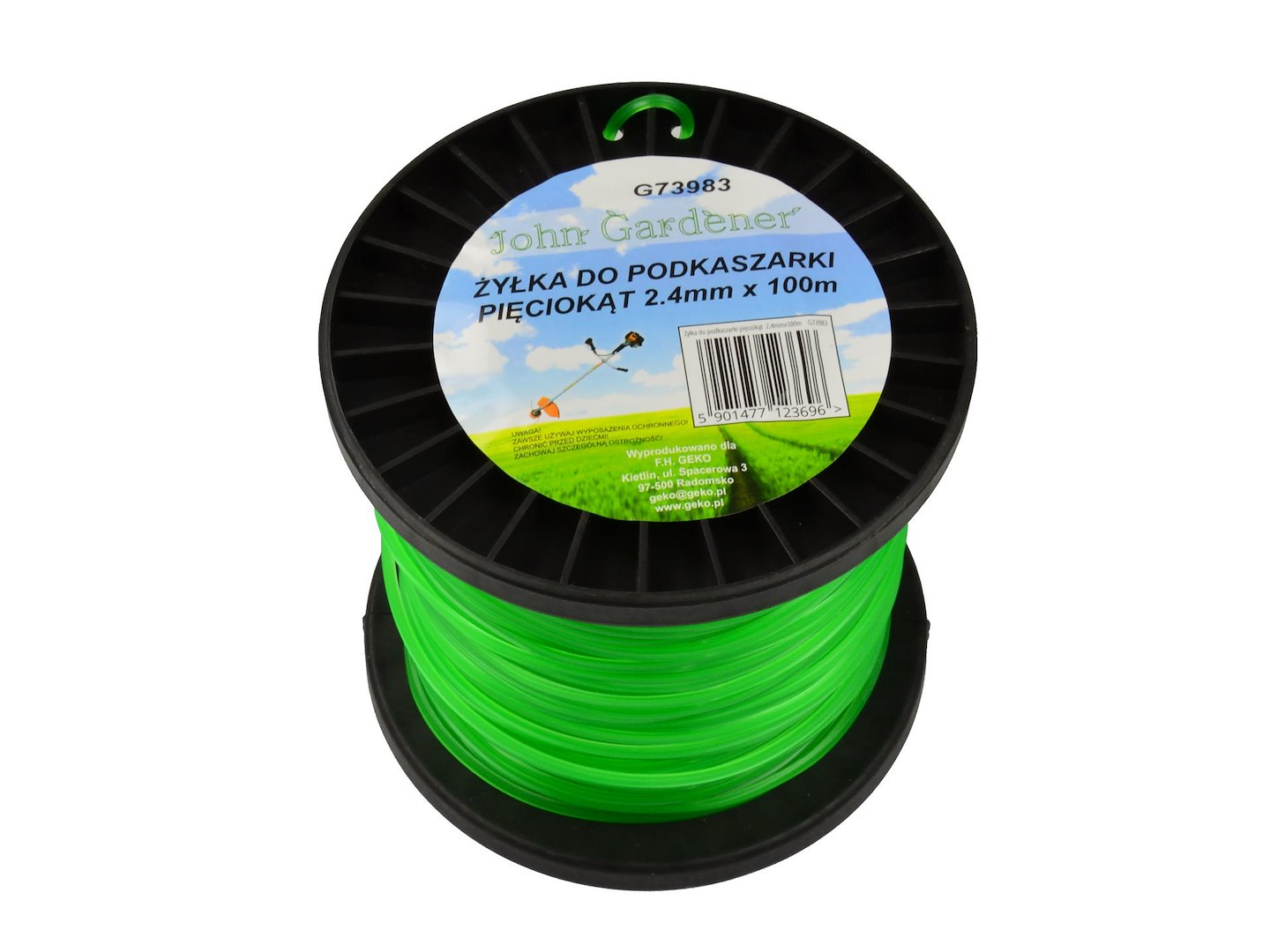 Vlasec pro strunovou sekačku Geko pětiboký 2,4 mm 100 m – detail cívky