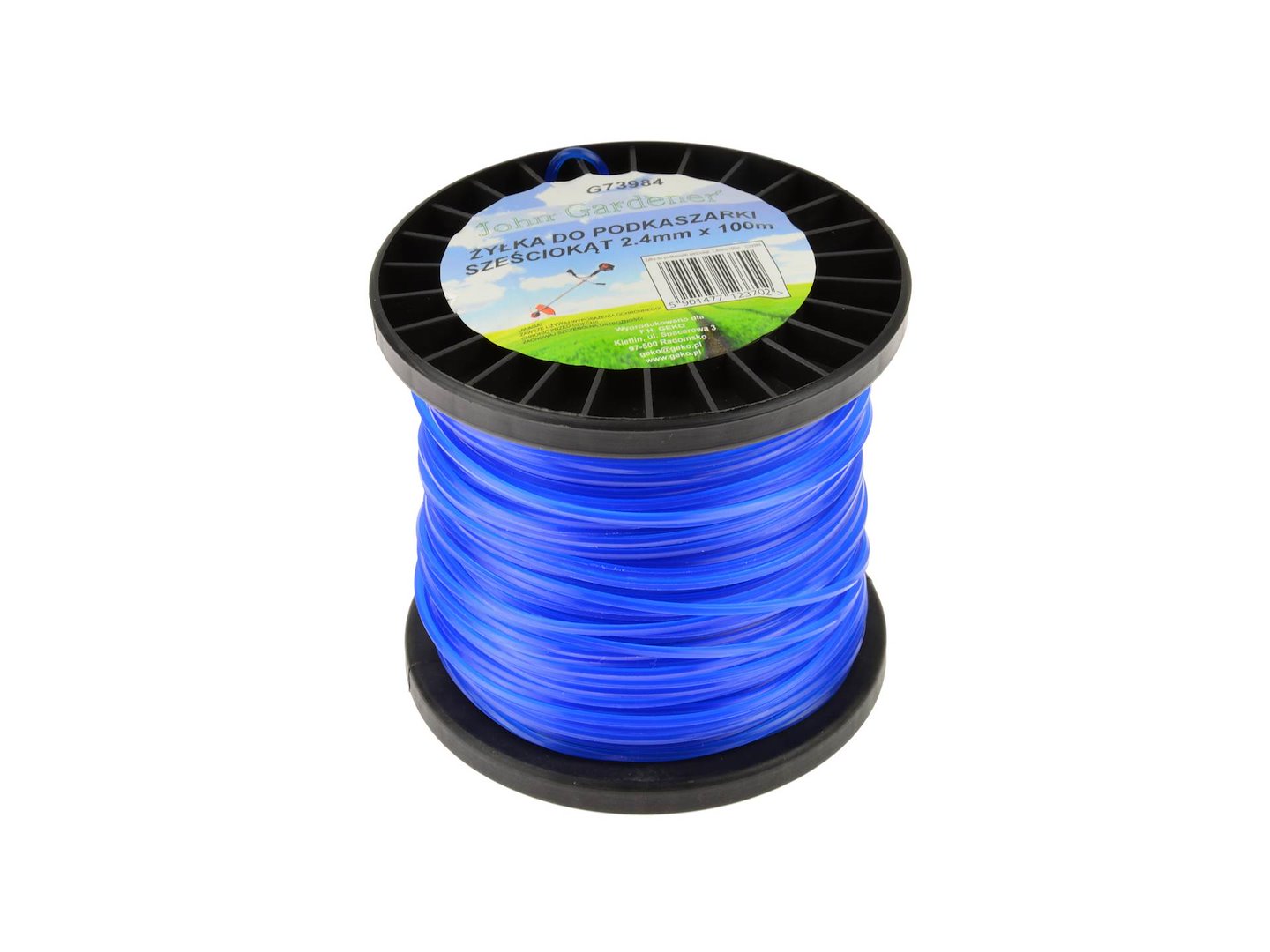 Vlasec pro sekačku šestihranný 2,4 mm x 100 m Geko – cívka s vlascem