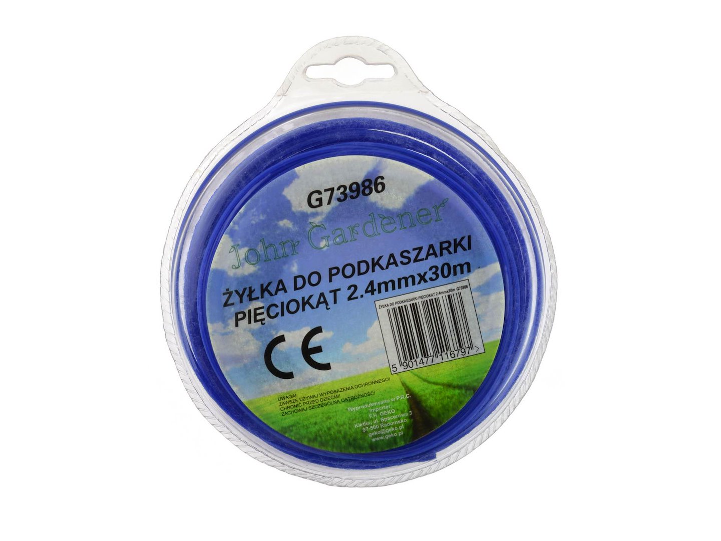 Vlasec pro vyžínačku Geko šestihranný 2,4 mm x 30 m – detail cívky