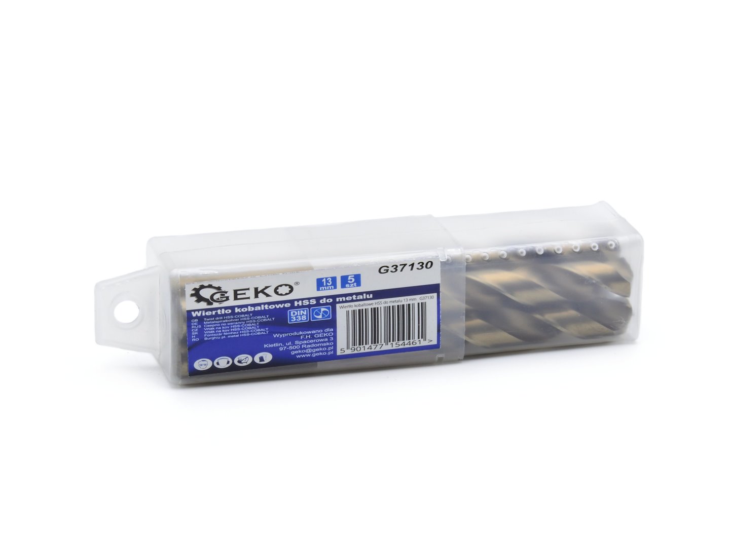 Kobaltové vrtáky HSS do kovu 13 mm (5/105) – Geko 4