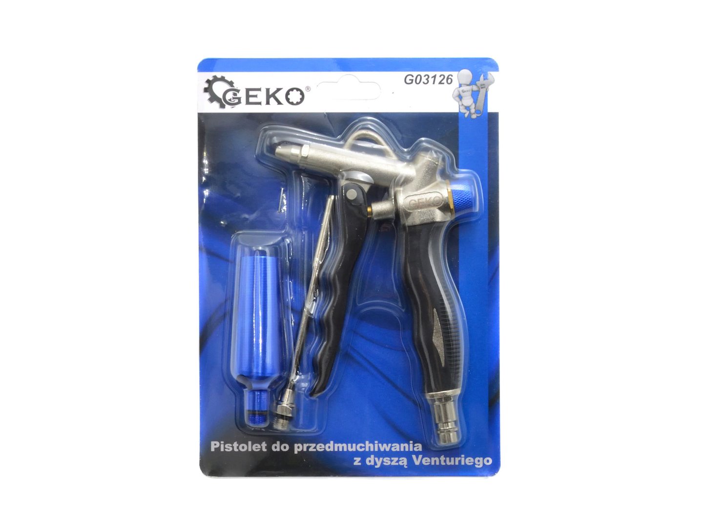 Pistole na profukování Geko G03126 – ergonomická rukojeť
