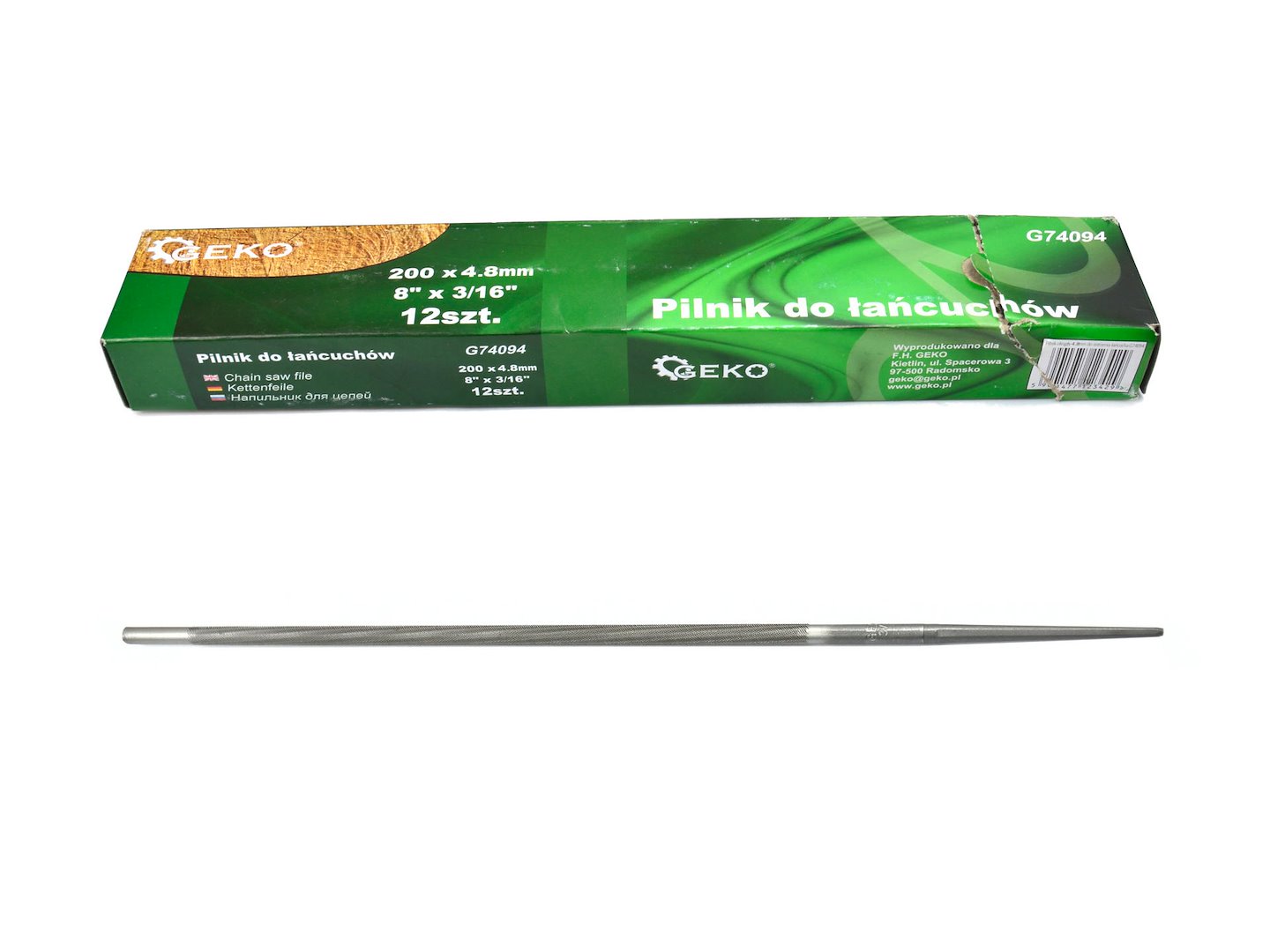 Kruhový pilník 4,8 mm Geko – celkový pohled na produkt