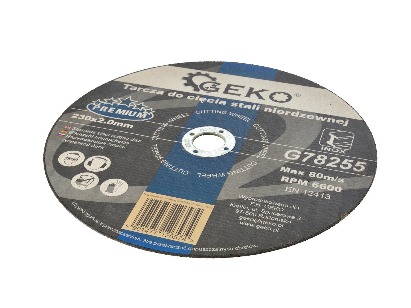 Řezací kotouč na nerezovou ocel GEKO PREMIUM 230x2,0 – balení 25 kusů