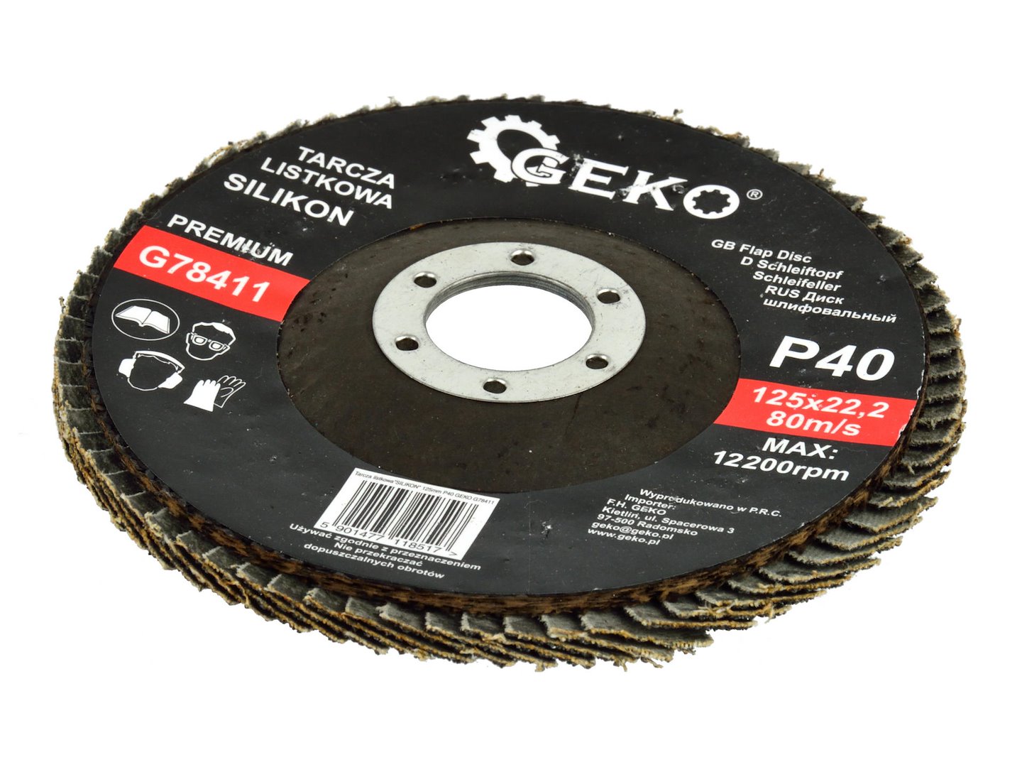 Listový kotouč SILIKON 125 mm P40 GEKO PREMIUM – balení 10 kusů