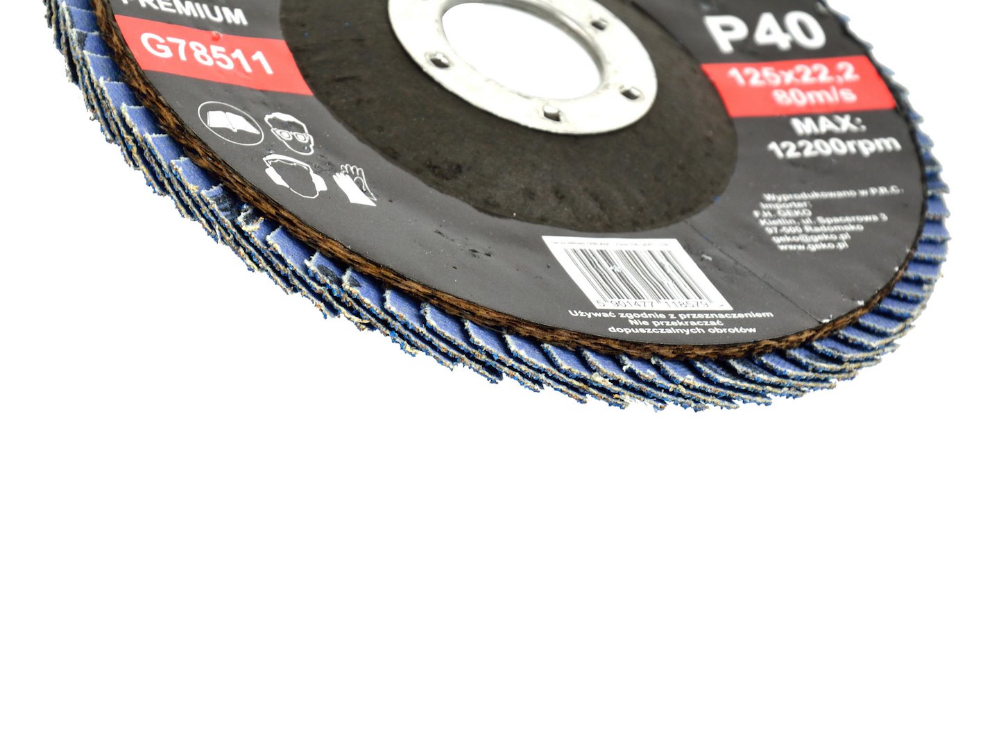 Lamelový kotouč Cyrkon 125 mm P40 Geko PREMIUM – balení produktu