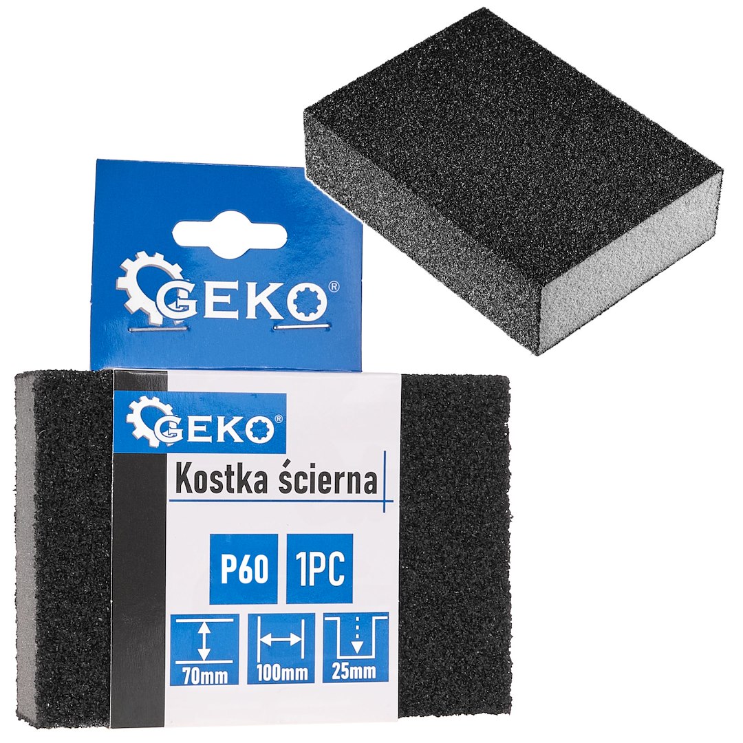 Brusný blok Geko 70x100x25mm P60 – celkový pohled