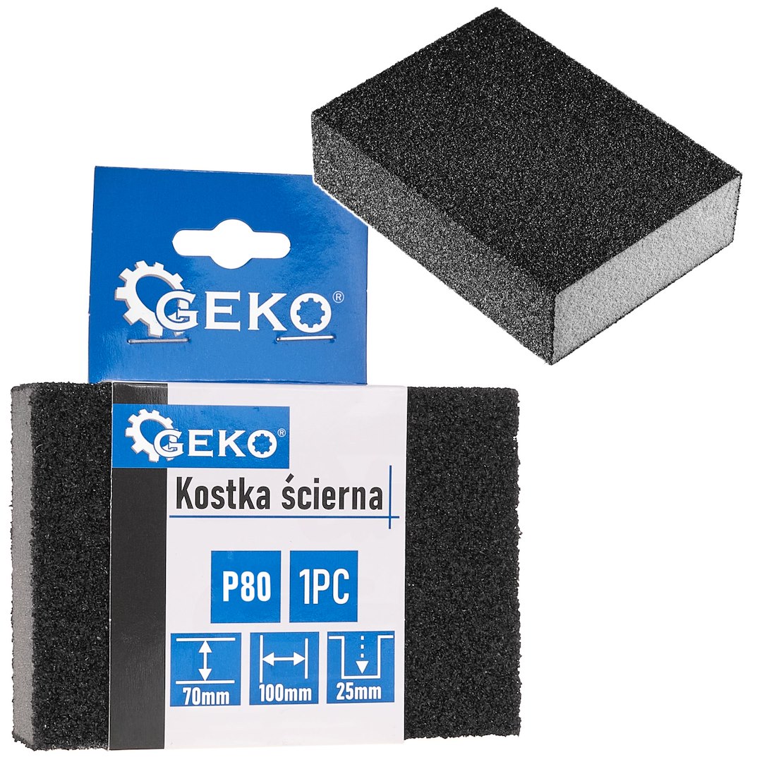 Brusný blok 70x100x25mm P80 Geko – celkový pohled