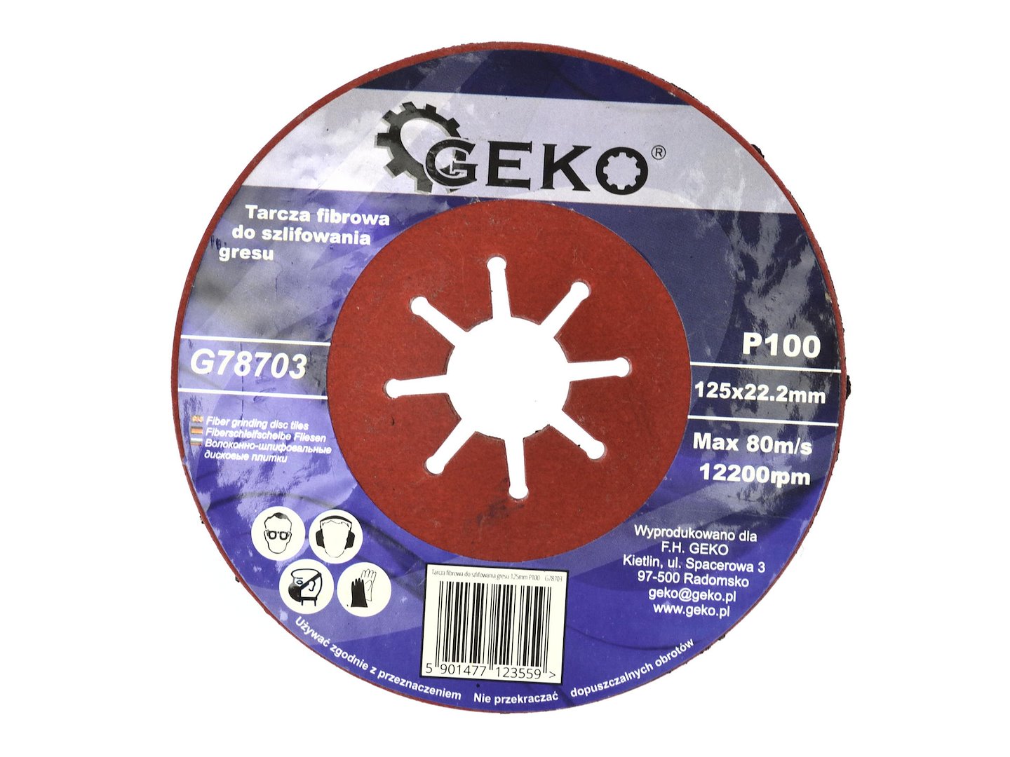 Fibrovoština Geko 125 mm P100 – celkový pohled na produkt