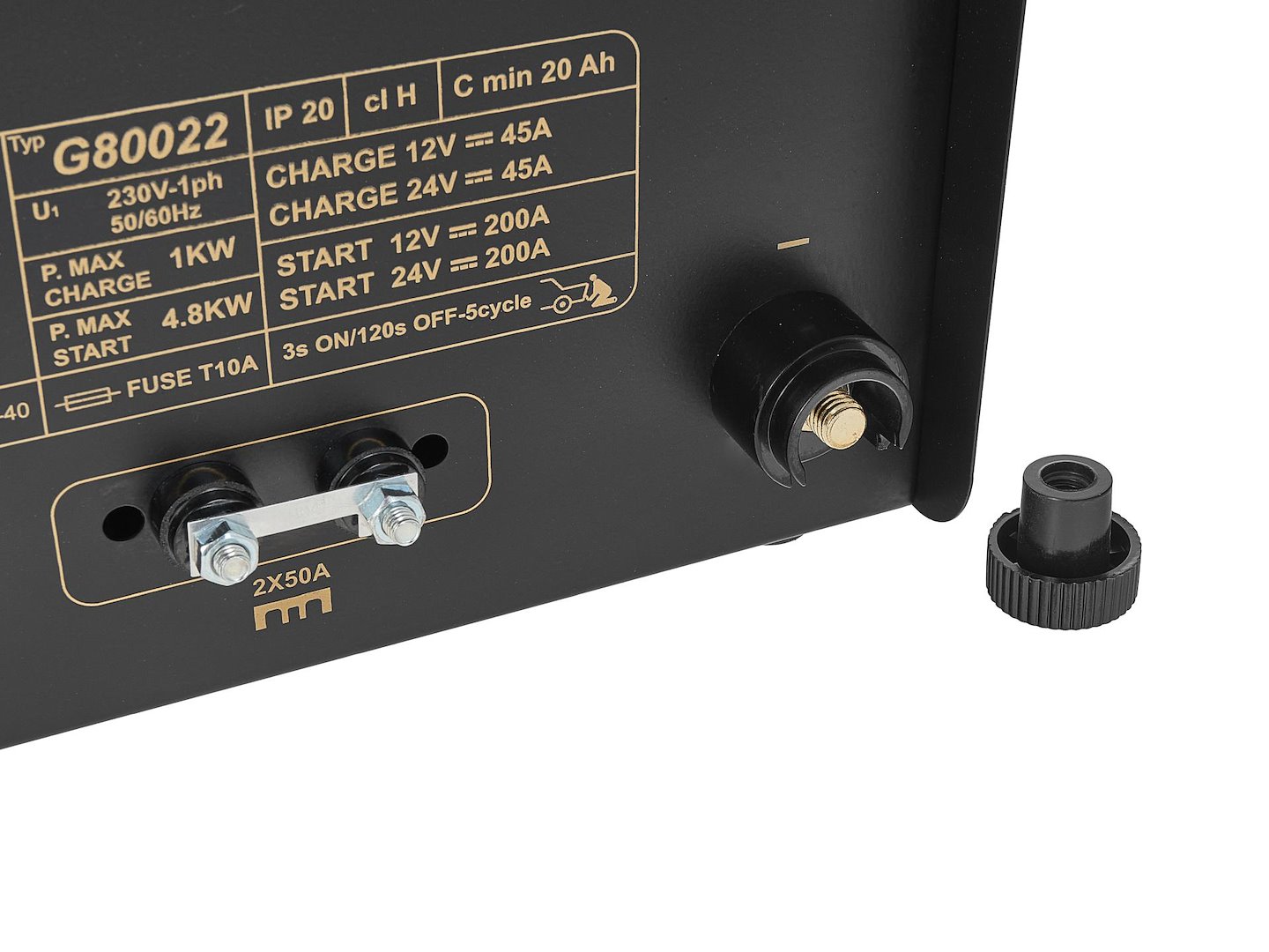 Nabíjecí zdroj se startováním 12/24 V 200 A + dálkové ovládání Geko G80022 8