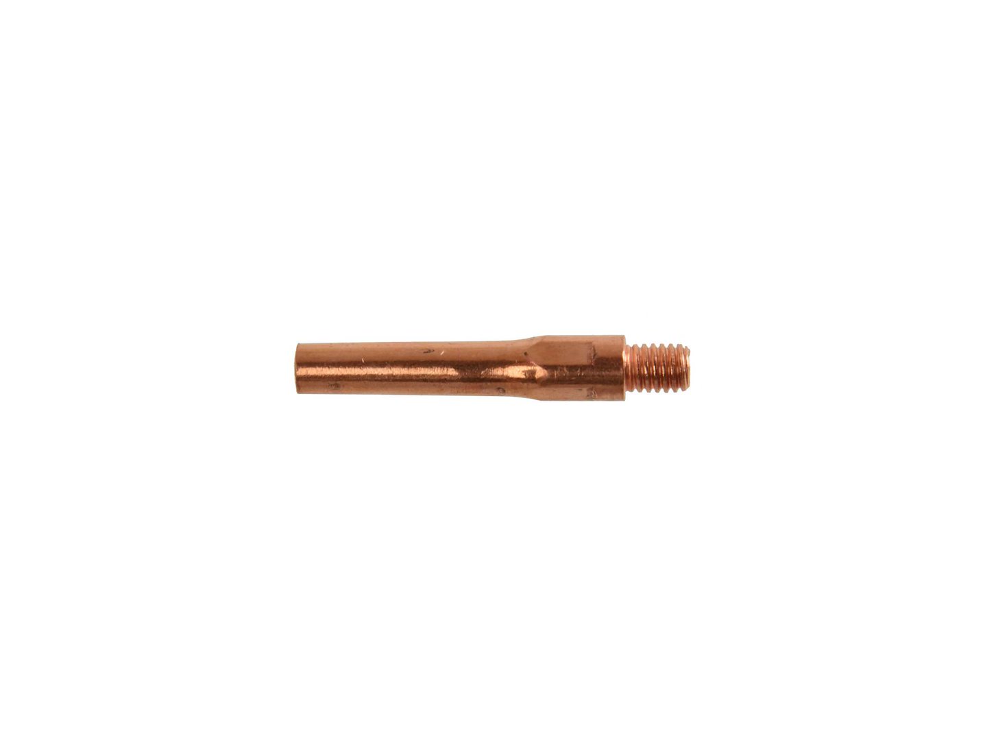 Dlouhá proudová špička fi 0,8 mm M6x45 Geko Mag250 – pohled z boku