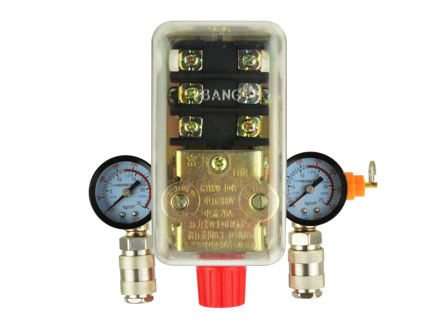 Tlakový spínač Geko G80324 – manometry a reduktor