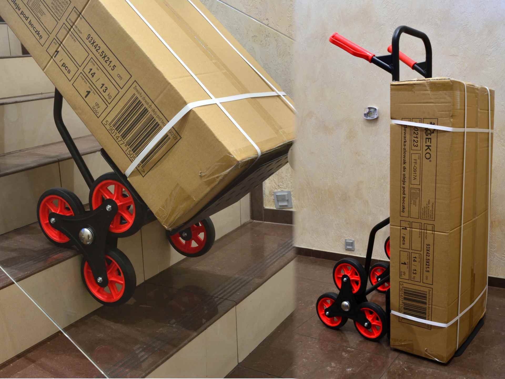 Skládací schodišťový transportní vozík 150 kg TVARDY (1) 8