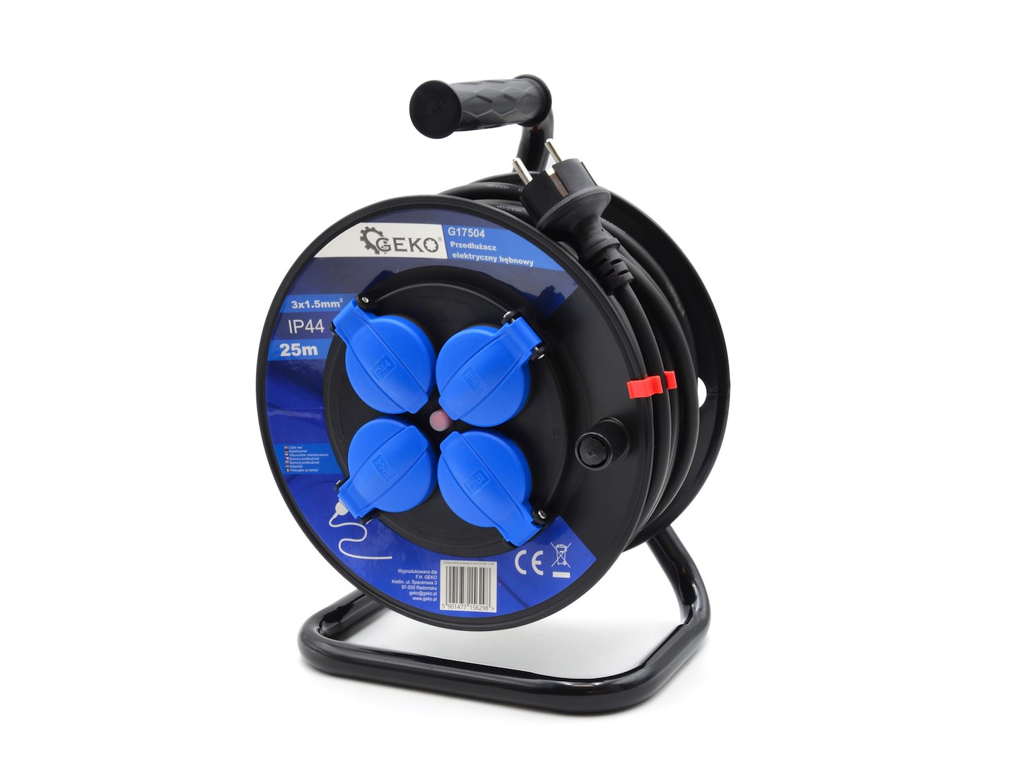 Elektrická prodlužovací šňůra s navijákem 3x1,5 mm2, 25 m, IP44 (1) 1