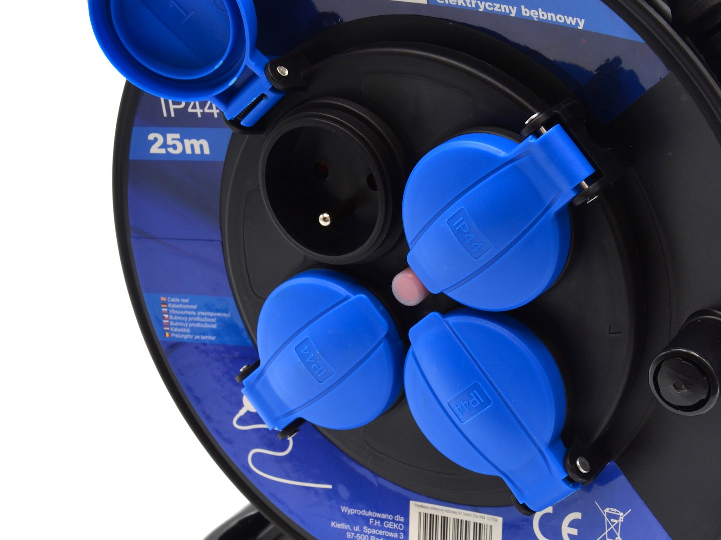 Elektrická prodlužovací šňůra s navijákem 3x1,5 mm2, 25 m, IP44 (1) 3