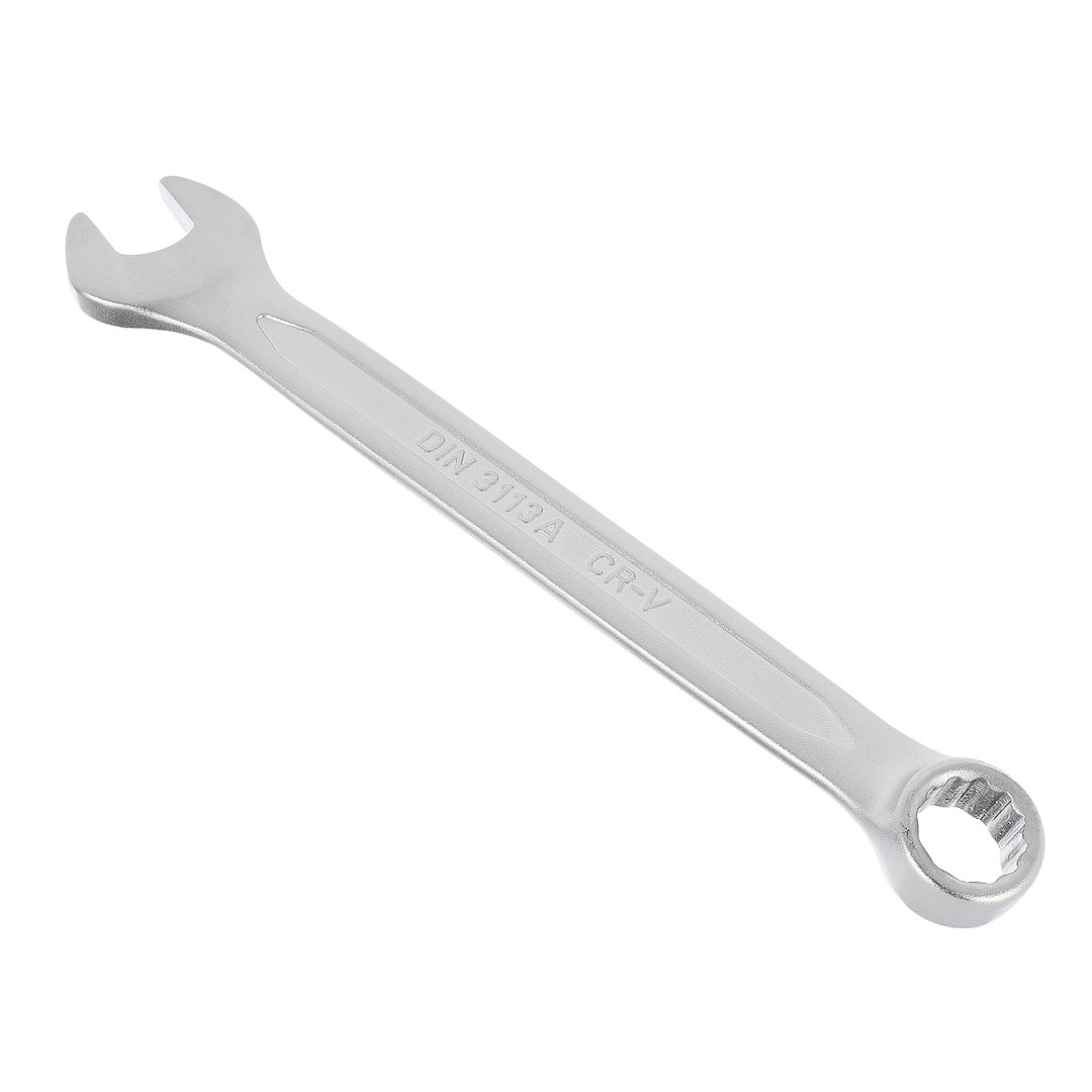 Plochý klíč s okem, satinovaný, 7 mm CRV – Geko DIN 3113A 4