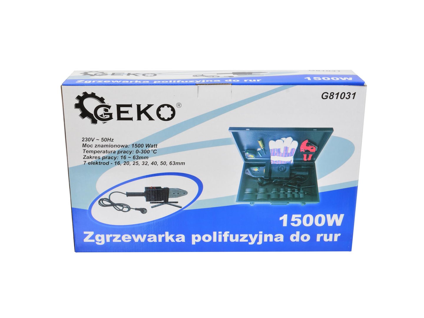 Polyfusní svařovačka trubek 16–63 mm Geko – regulace teploty