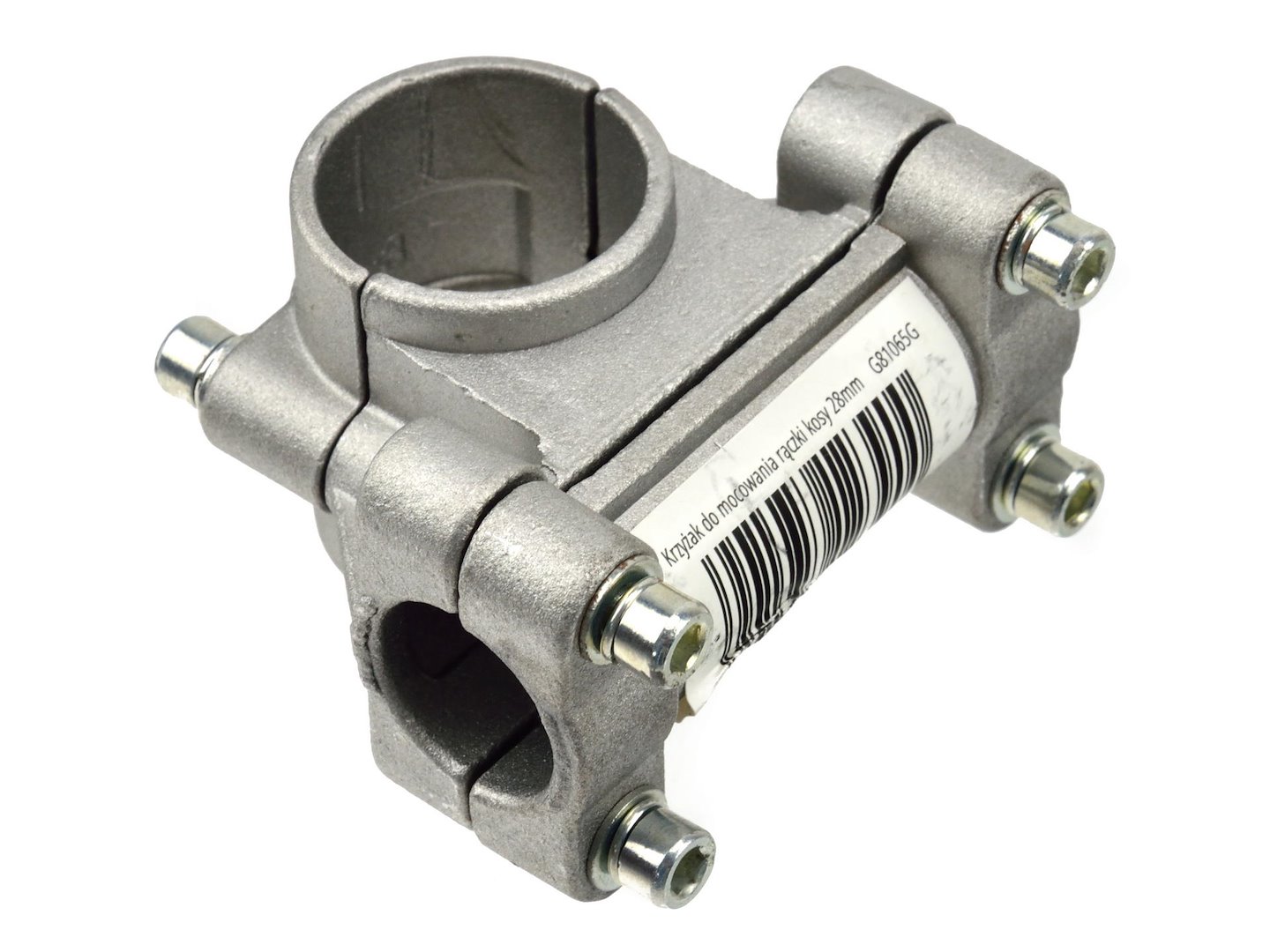 Křížový nástavec pro kosu 28 mm – pohled ze strany