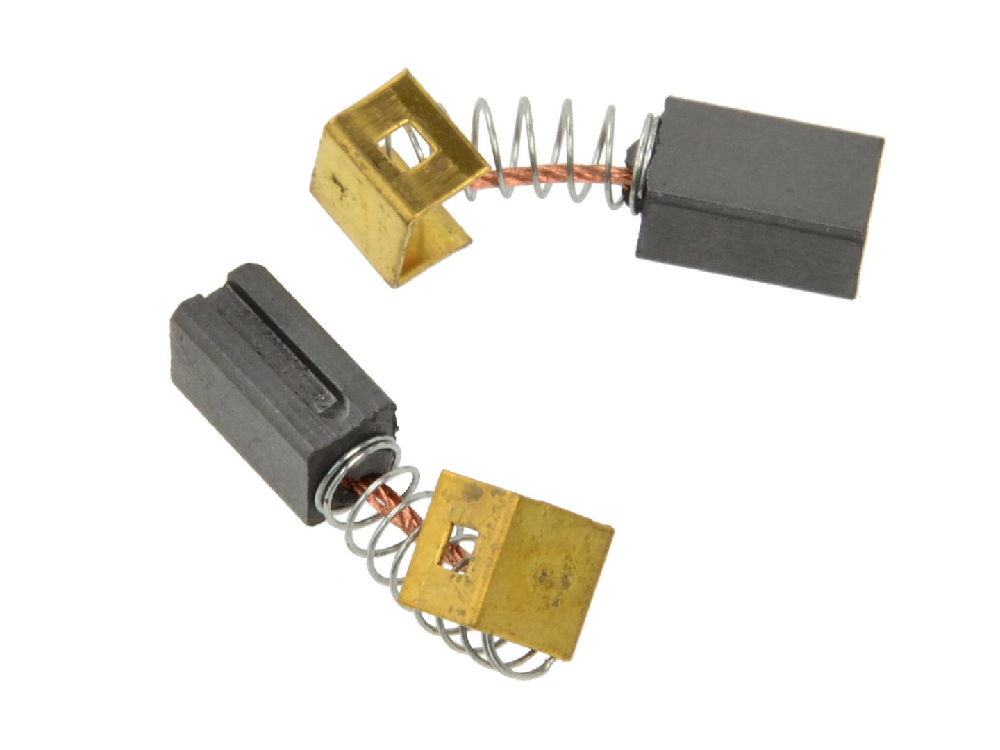 Uhlíkový kartáček 6,5 × 8 × 13 mm KG72 – pohled zepředu