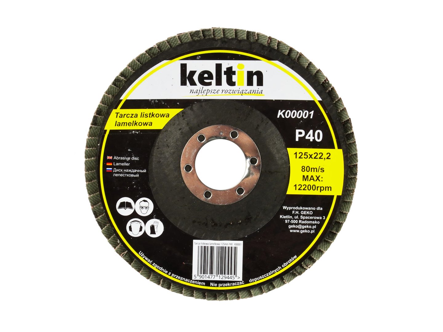 Lamelový kotouč 125 mm P40 Geko – celkový pohled na kotouč