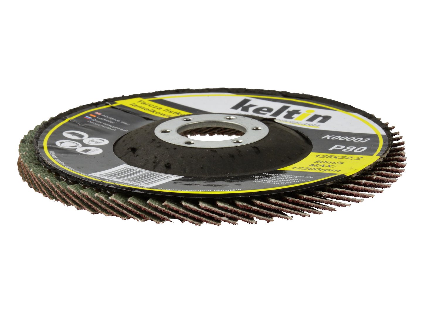 Lamelový listový kotouč 125 mm P80 – balení 10 kusů
