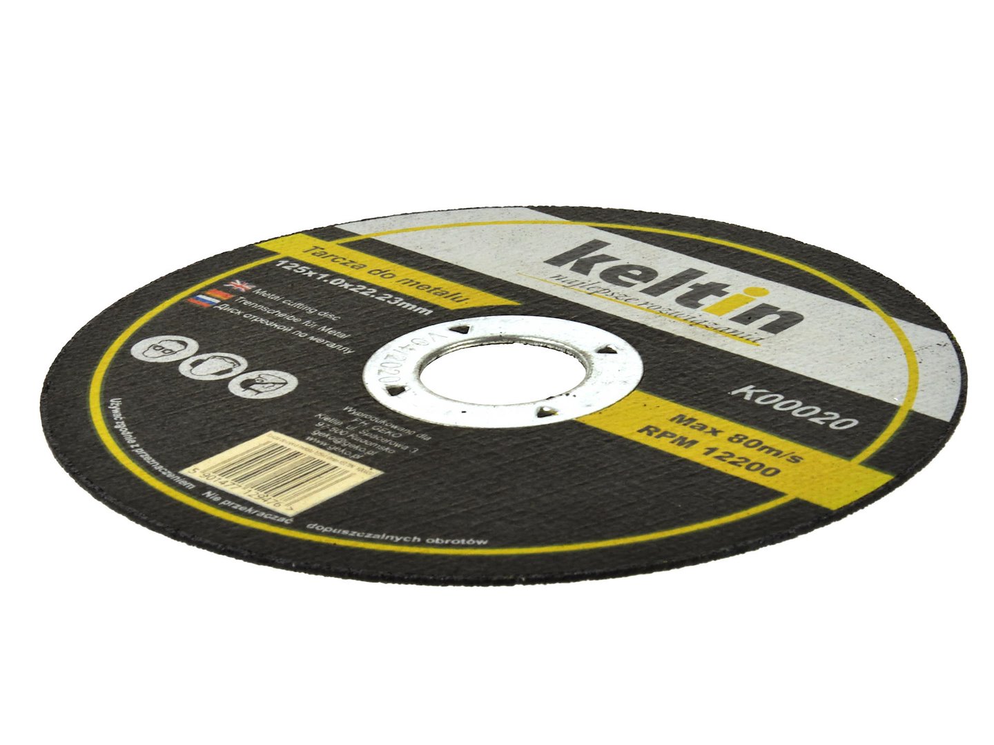 Kotouč na řezání kovů 125x1,0 mm KELTIN – detail kotouče