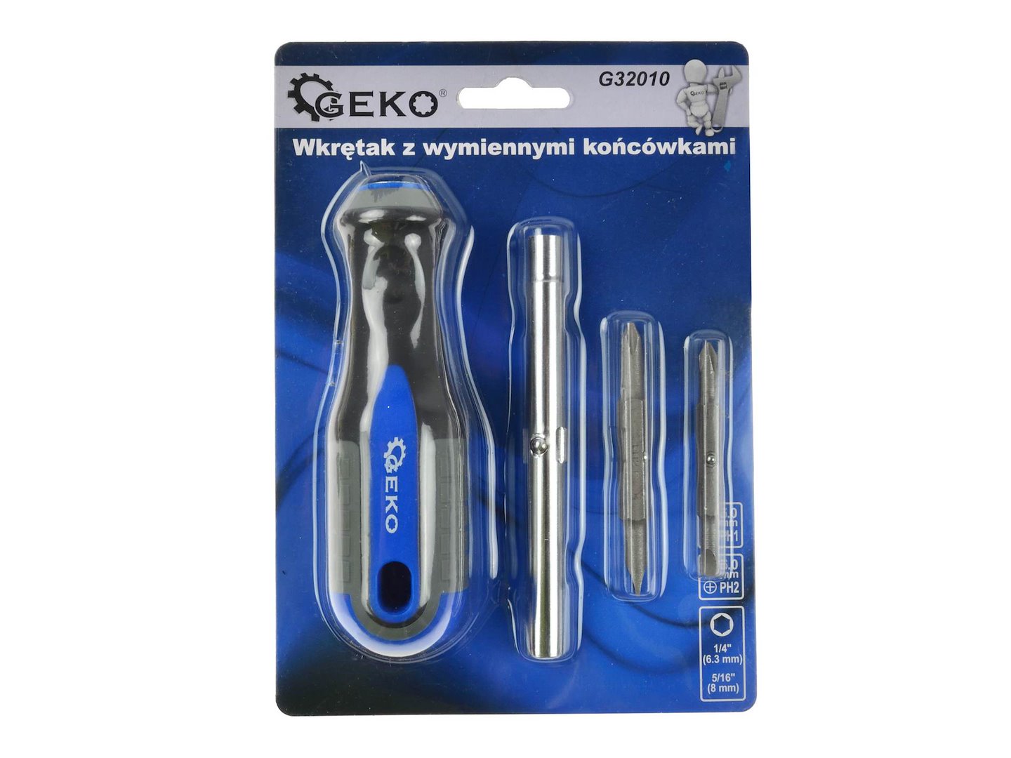 Šroubovák s vyměnitelnými hroty GEKO (10/100) 2