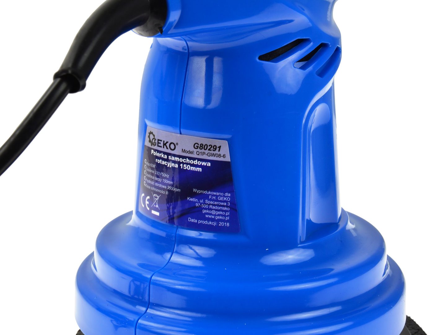 Rotační leštička na automobily Geko 230 V, 150 mm 4