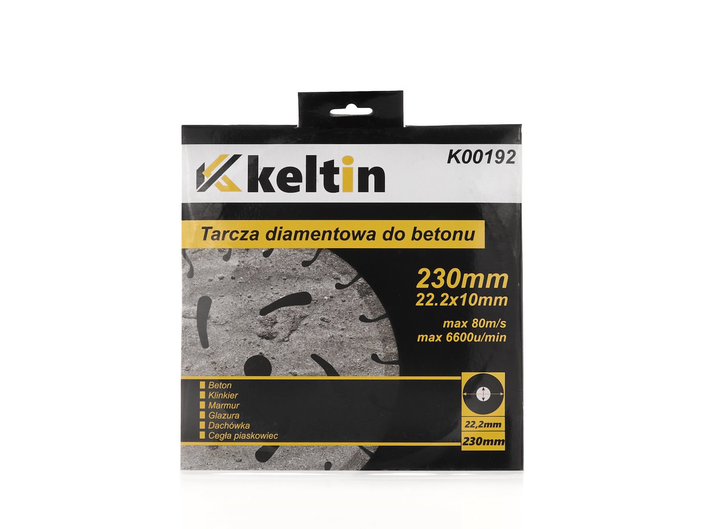 Diamantový kotouč na beton 230x22,2x10mm Černý KELTIN – detail segmentů