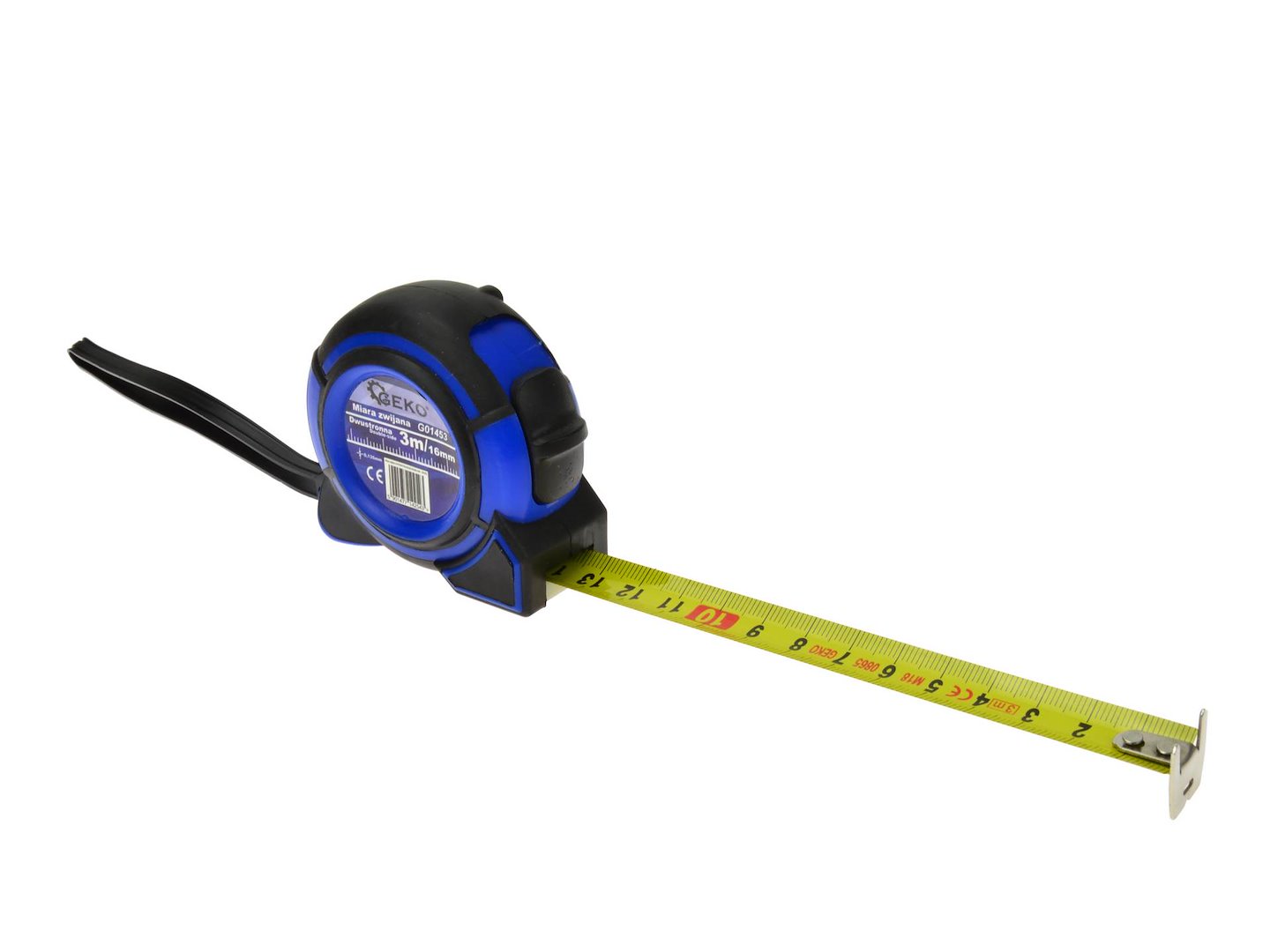 Svinovací metr Geko 3 m x 16 mm oboustranný – celkový pohled