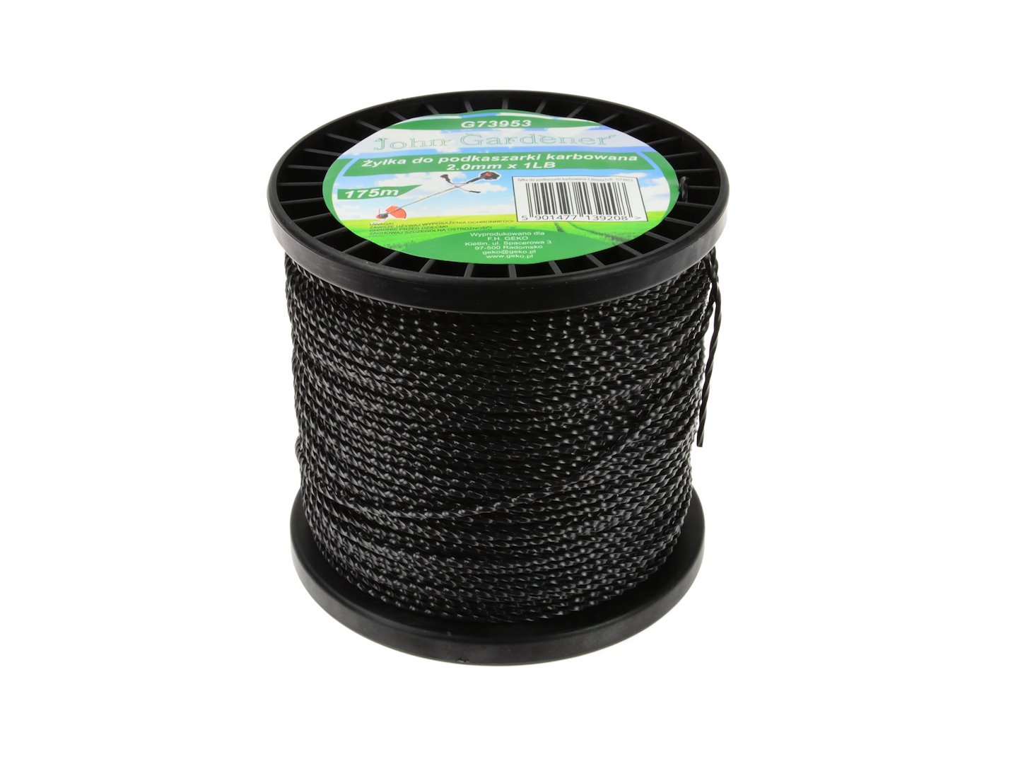 Zoubkovaná struna pro vyžínač 2,0 mm x 1 LB (24/27) Geko – celkový pohled na balení