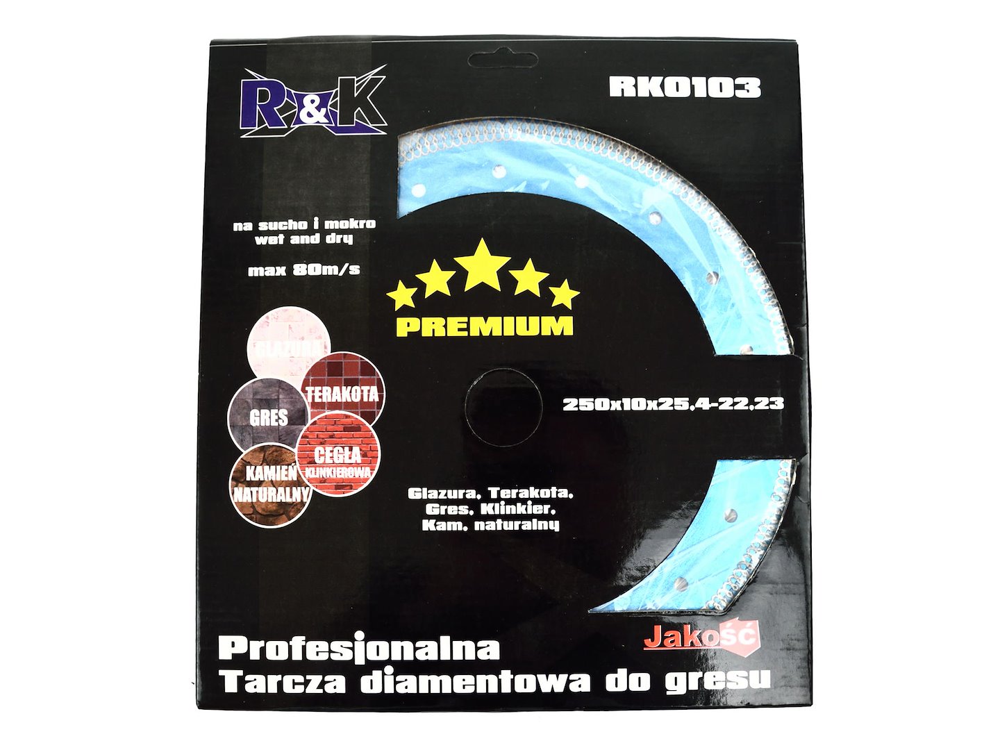 Diamantový kotouč „hot pressed“ pro gres 250x10x25,4-22,23 RK PREMIUM (25) 7