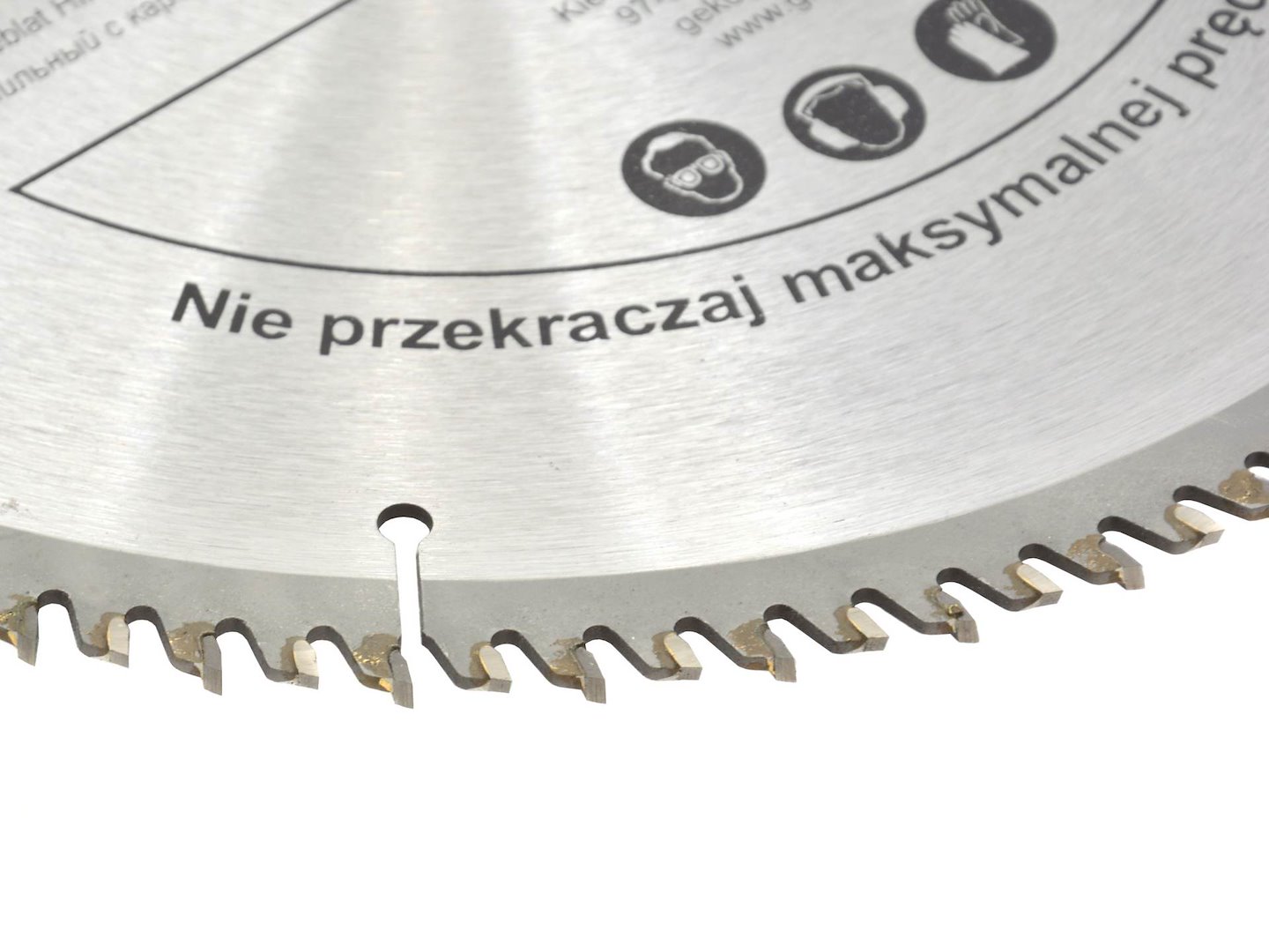 Kotouč na dřevo Geko 250x32x100T – redukce 25,4 mm a detail středového otvoru