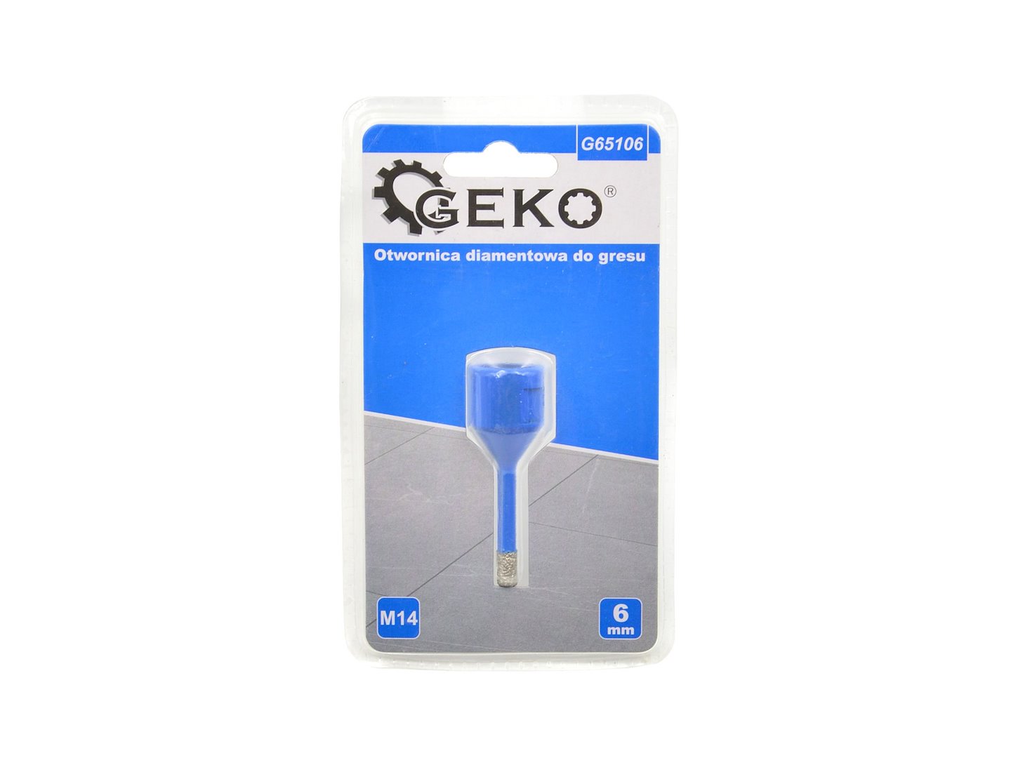 Diamantová fréza Geko 6 mm M14 PROFI – pohled na nástroj