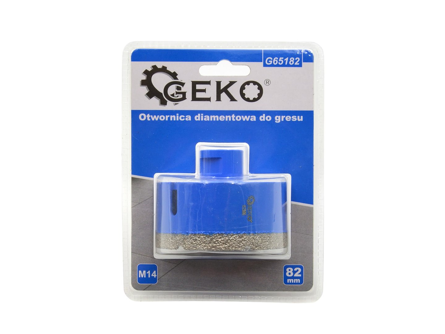 Diamantová děrovka na dlažbu 82 mm M14 PROFI Geko – celkový pohled