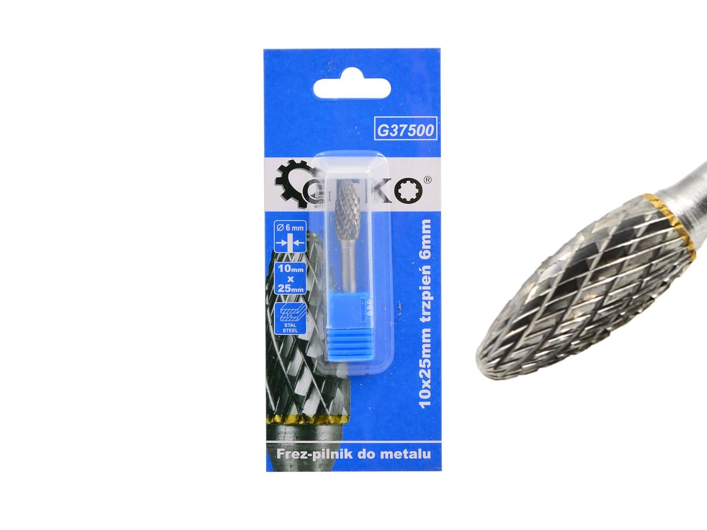 Fréza-pilník na kov z wolframového karbidu 10×25 mm – celkový pohled na sadu