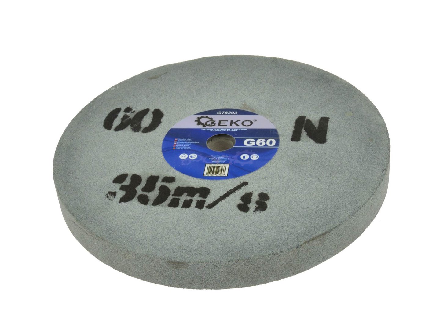 Kotouč pro stolní brusku 200 x 20 x 16 mm G60 – pohled na brusný kotouč Geko