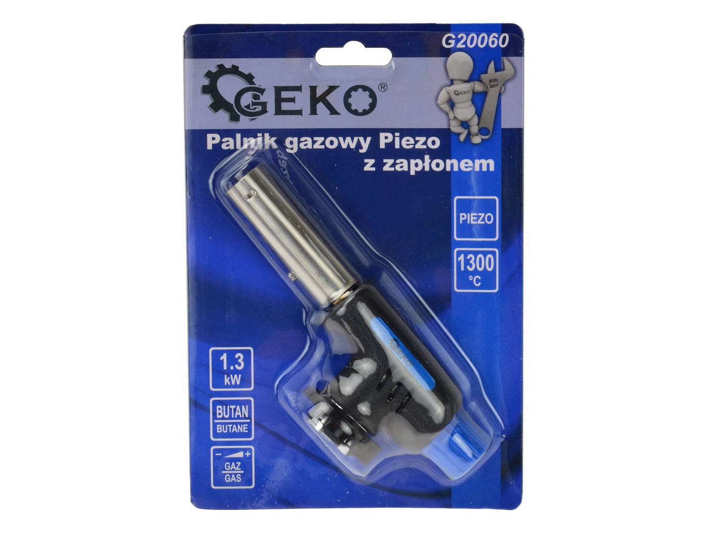 Piezo plynový hořák Geko G20060 – celkový pohled
